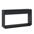 Fluted Black Console Cabinet with Drawers, 150cm