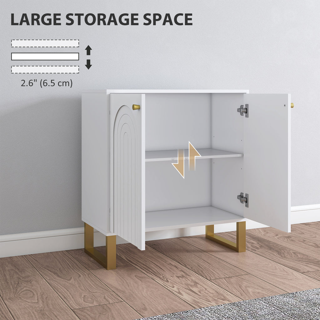 White Sideboard with Gold Legs