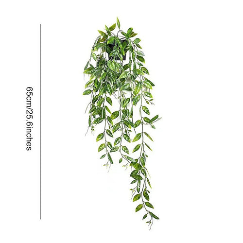 Artificial trailing plants in pots