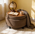 Round storage ottoman coffee