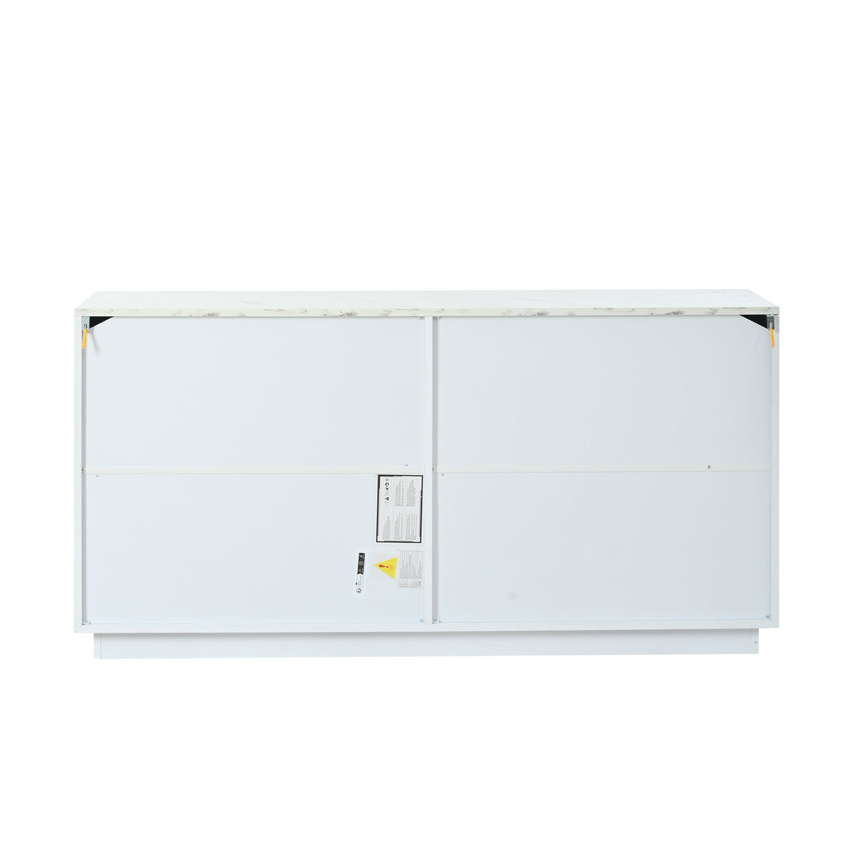 White Sideboard with Gold Stripes, 140cm