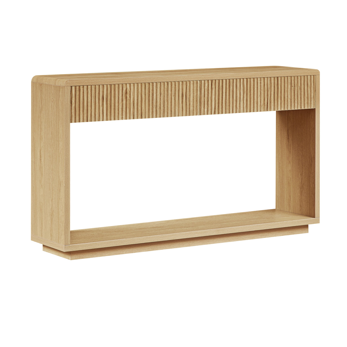Fluted Oak Console Cabinet with Drawers, 150cm