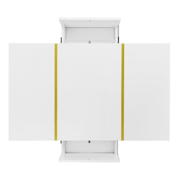 White Gloss Coffee Table with Gold Trim