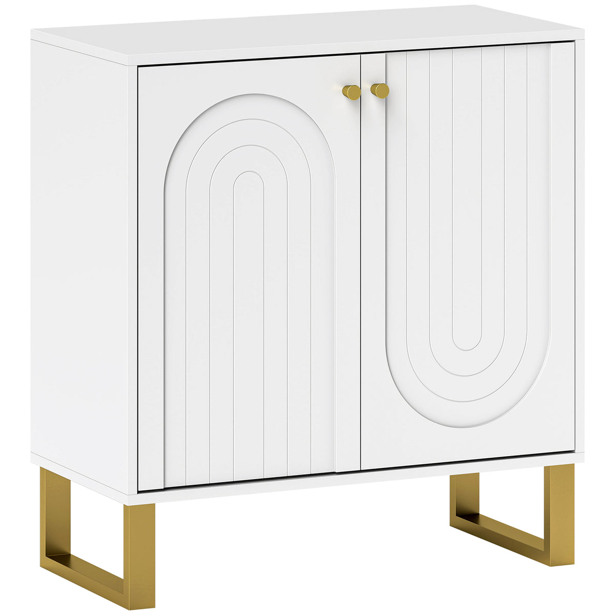 White Sideboard with Gold Legs