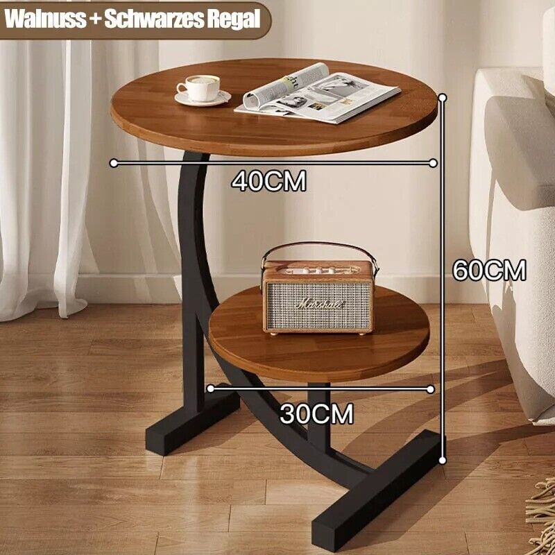 Round C-Shaped Side Table