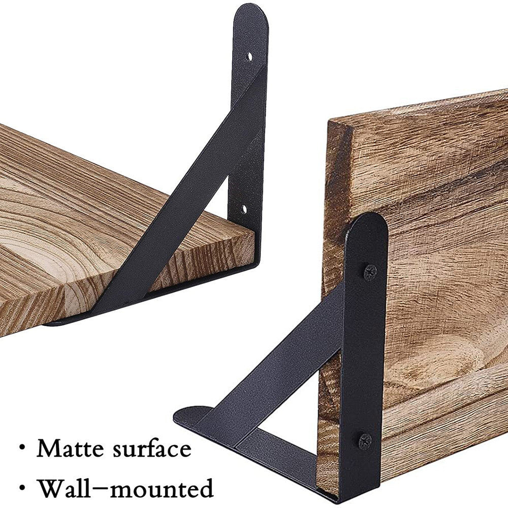 Rustic Wooden Floating Shelves – Set of 4
