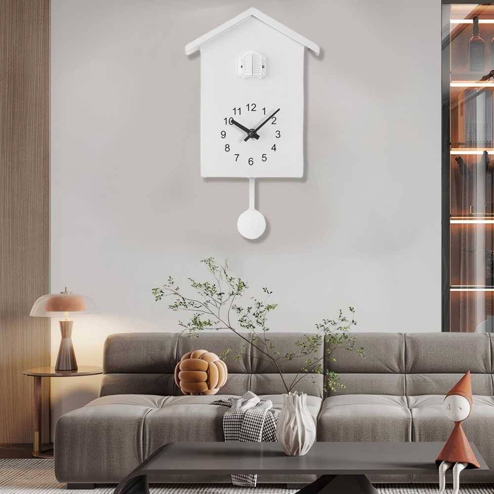 Modern white cuckoo clock