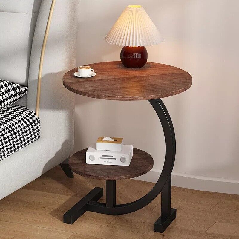 Round C-Shaped Side Table