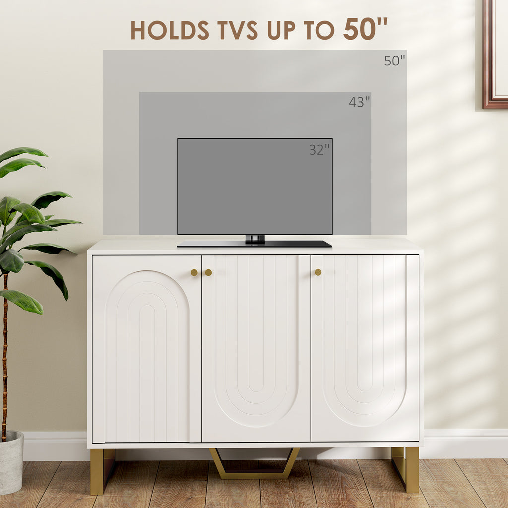 White Sideboard with Gold Legs